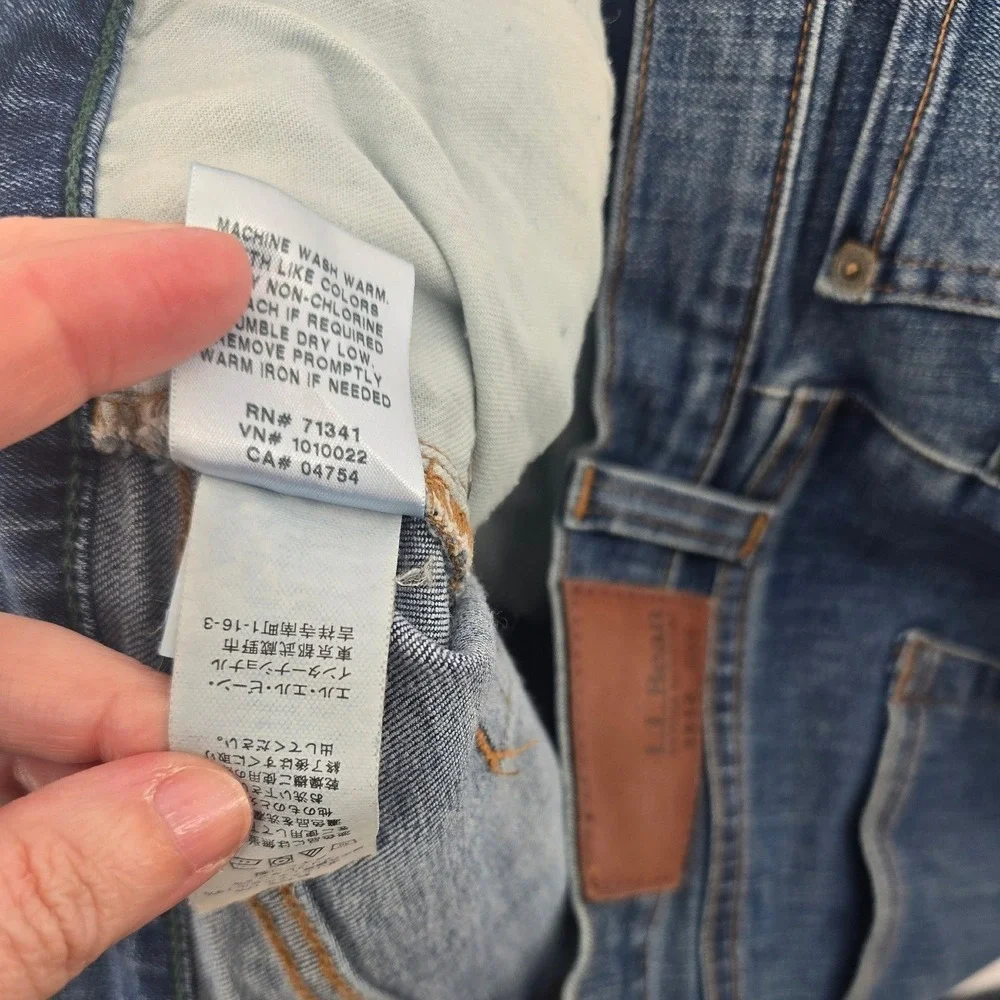 L.L. Bean Jeans Mens 38x29 1912 Classic Fit BanFlex Blue Stretch Denim EUC